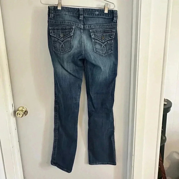 Calvin Klein Jeans Lean Boot Women's 28/6 Blue 5-Pocket Low Rise Medium Wash - Picture 2 of 15